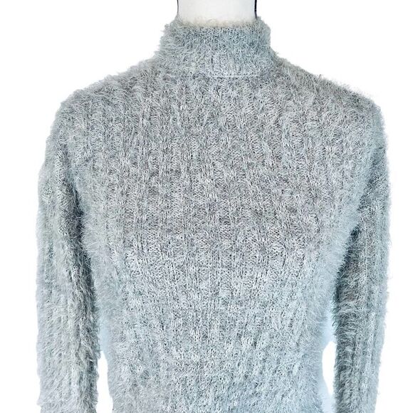 Candie’s Fuzzy Mock Neck Pullover Sweater - Picture 2 of 10